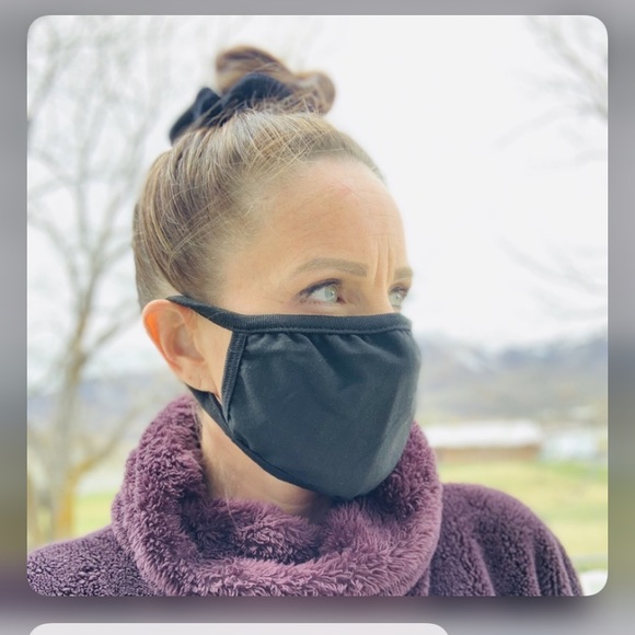 New Black Cotton Face Mask S/M ✨with 2 filters✨ - Picture 13 of 15